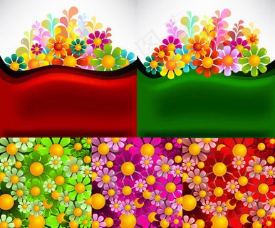 精美花朵背景,背景元素