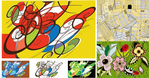 抽象图形背景,背景元素