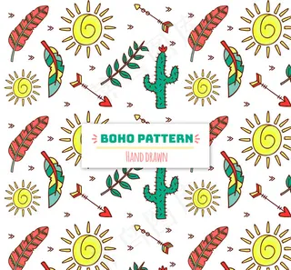 羽毛和仙人掌背景