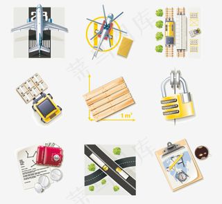 交通工具图标,免抠元素