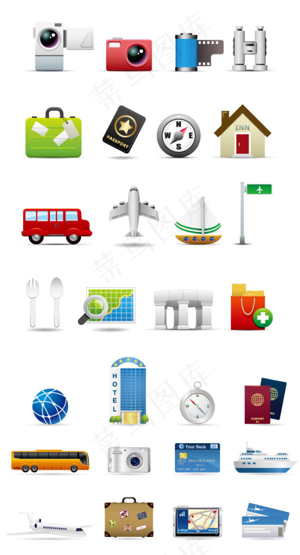 旅行主题图标