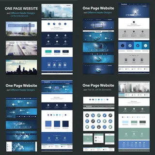 扁平化商务网站,背景元素