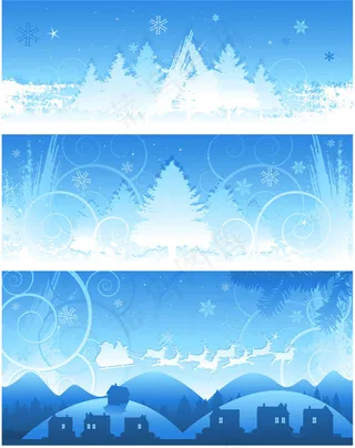 圣诞节雪景背景