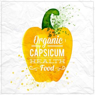 彩椒食品艺术字