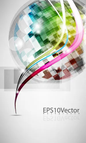 幻彩梦幻球体2eps,ai矢量模版下载