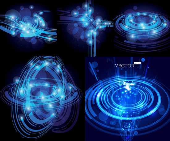 蓝科技空间背景,背景元素eps,ai矢量模版下载