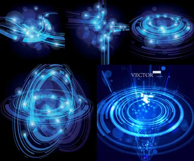 蓝科技空间背景,背景元素