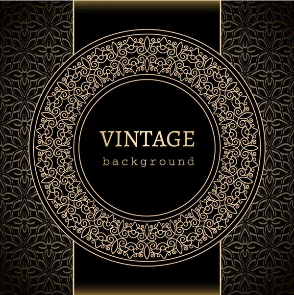 圆形花纹背景eps,ai矢量模版下载