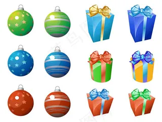圣诞节图标矢量,免抠元素