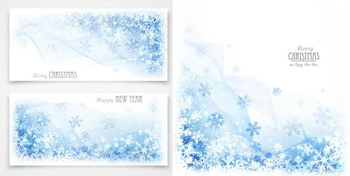 雪花banner模板eps,ai矢量模版下载