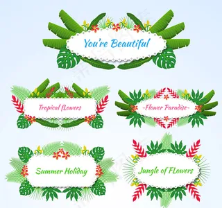 花草装饰语言标签