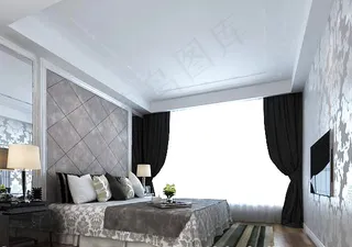 现代家居卧室模型