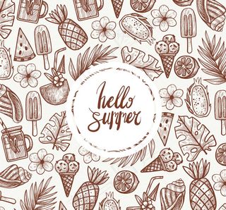 夏季元素无缝背景