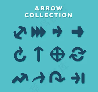 创意箭头图标,免抠元素