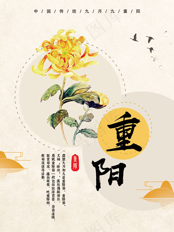 菊花重阳节海报