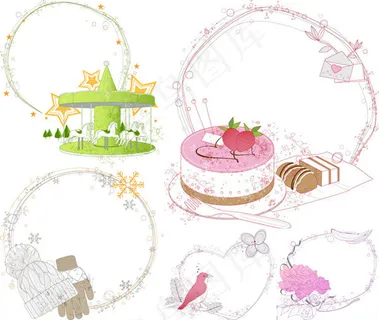 花朵手套与边框 花朵手套与边框