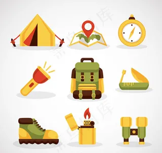 野营图标矢量,免抠元素