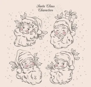 手绘圣诞老人