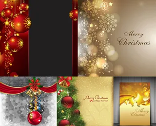 圣诞节吊球与雪花