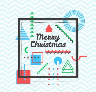 抽象图案圣诞节贺卡