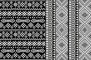 黑白民族花纹
