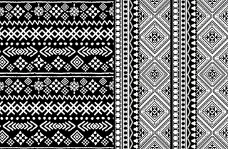 黑白民族花纹