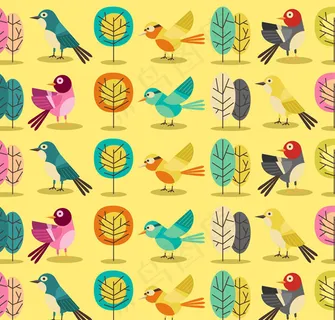 小鸟无缝背景