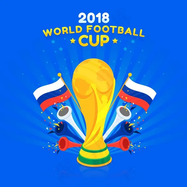 世界杯奖杯海报ai矢量模版下载
