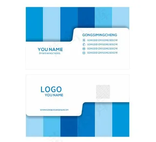 蓝色商务名片