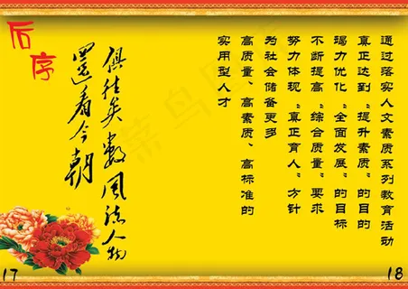 人文素质教育展板 人文素质教育展板