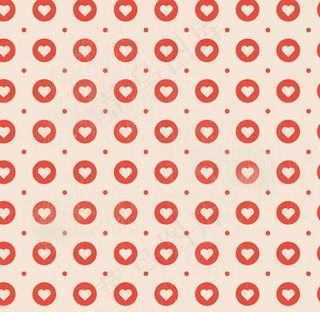 圆形爱心无缝背景