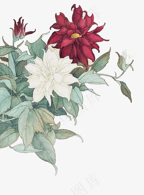 水墨芍药