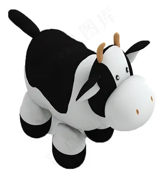 玩具布偶牛模型