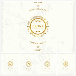 花纹边框装饰字母