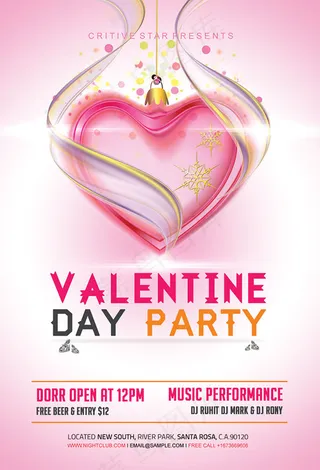 情人节派对海报