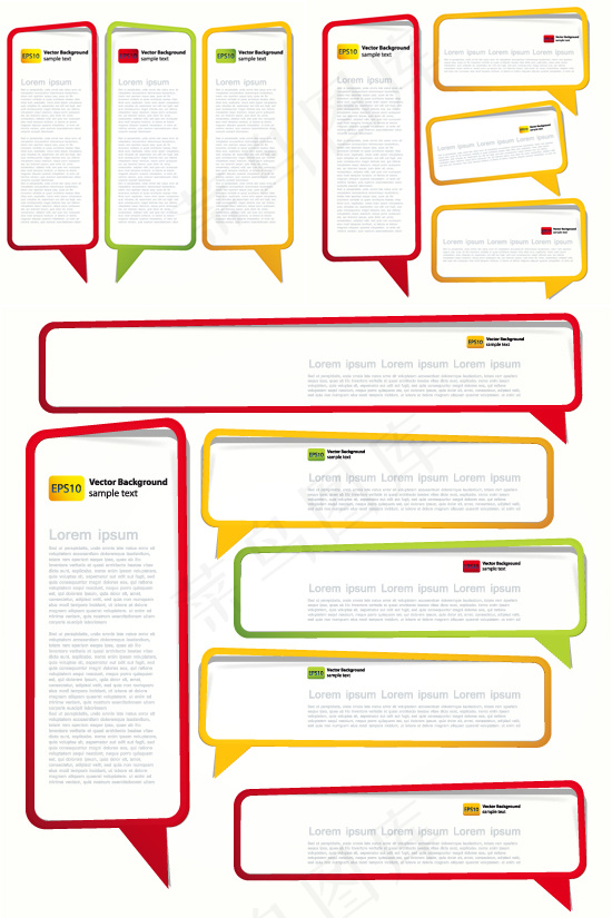 贴纸语言框矢量