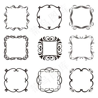 正方形花边边框