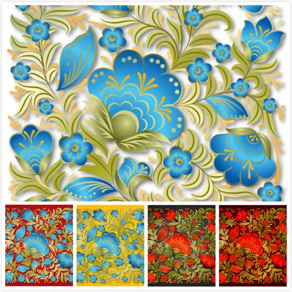 花卉图案背景3eps,ai矢量模版下载