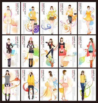 时尚女性花纹背景