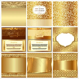 金色花纹底纹背景