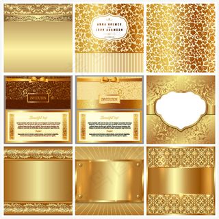 金色花纹底纹背景