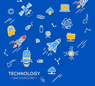 科技元素贴纸背景