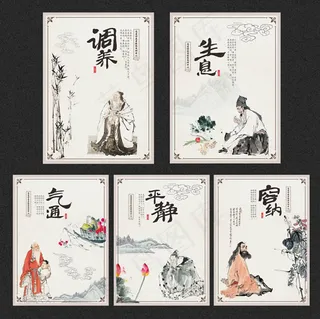 古典养生文化海报
