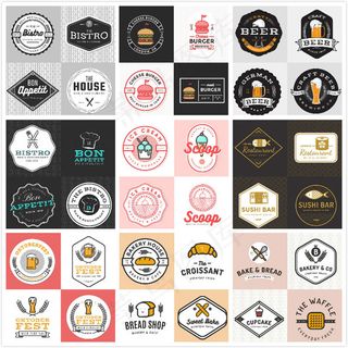 食品标贴矢量