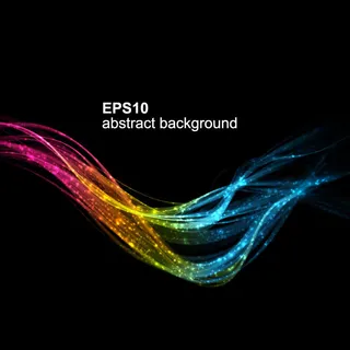 炫彩粒子波浪背景