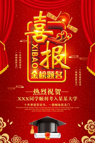 高考喜报宣传海报