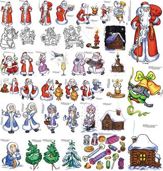 圣诞节元素矢量