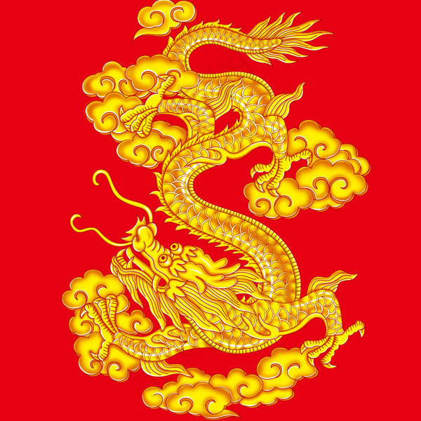 古典腾龙纹样