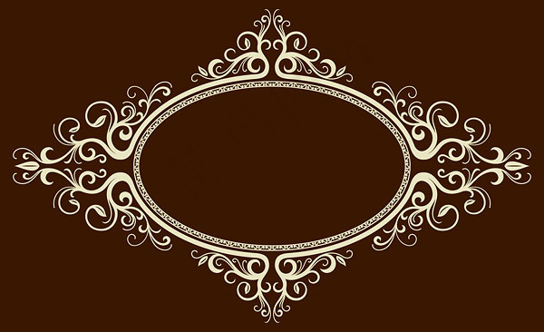 椭圆形欧式边框