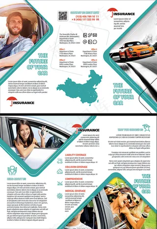 汽车保险三折页